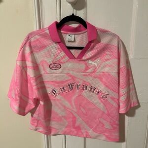 La France x Puma cropped jersey